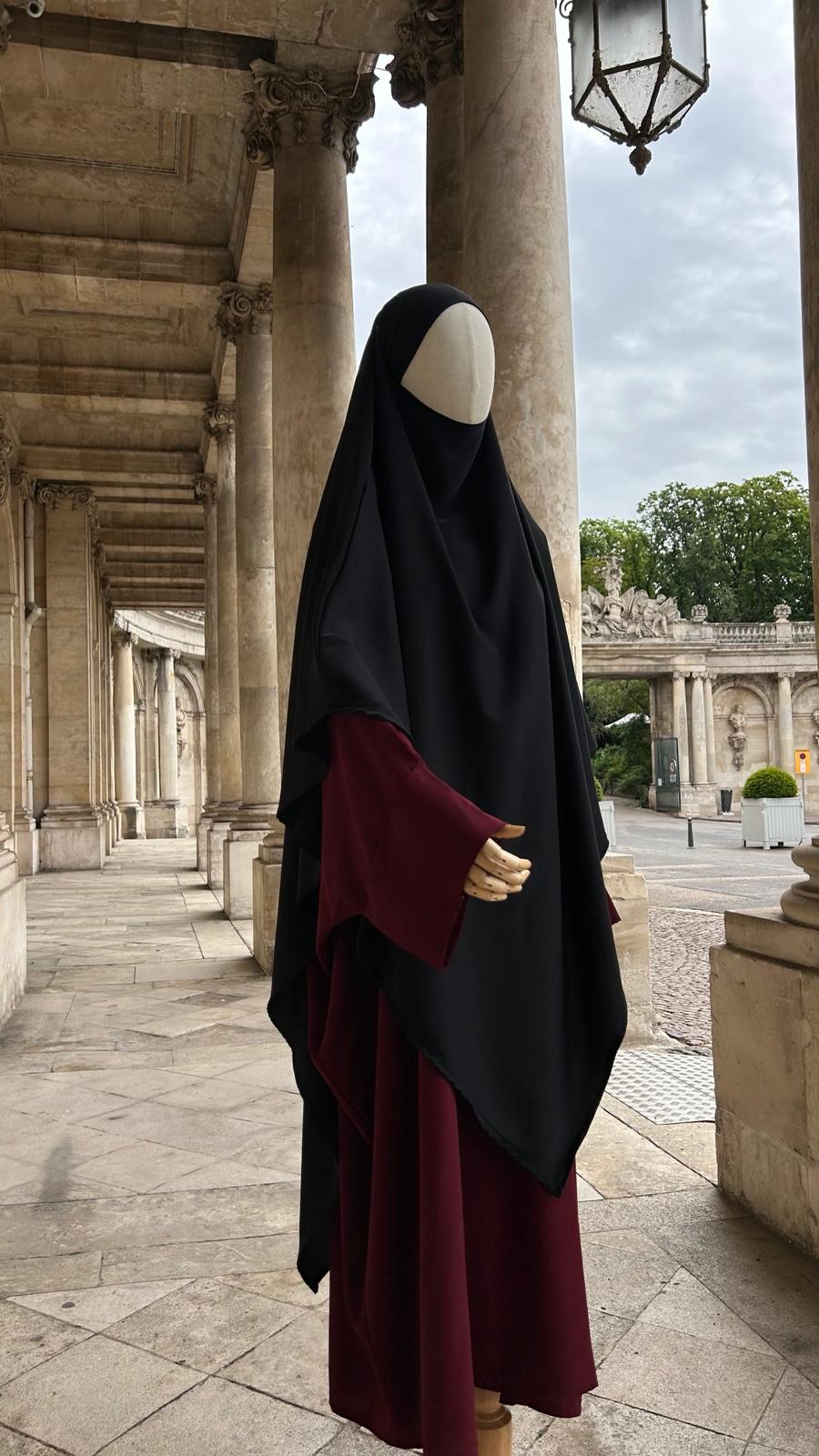 Abaya Prune · Khimar Noir